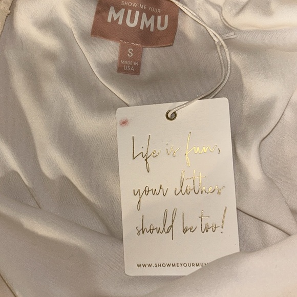 Show Me Your MuMu Size S Cream Pocketed Dress - Picture 11 of 13